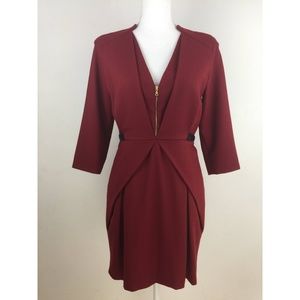 Rebecca Minkoff Arlington Burgundy Dress, Size S